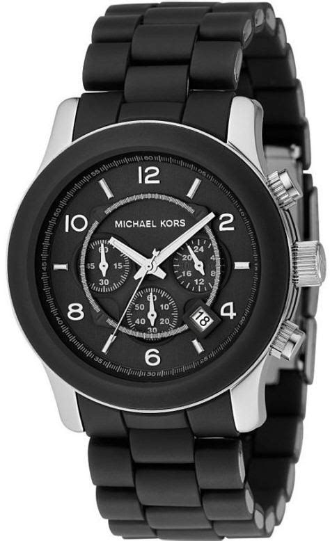 michael kors watch matte black|michael kors black chronograph watch.